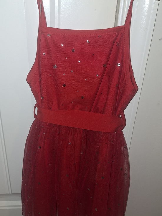 Significant Other Other - Red Star-Embellished Tulle Party Dress for Girls